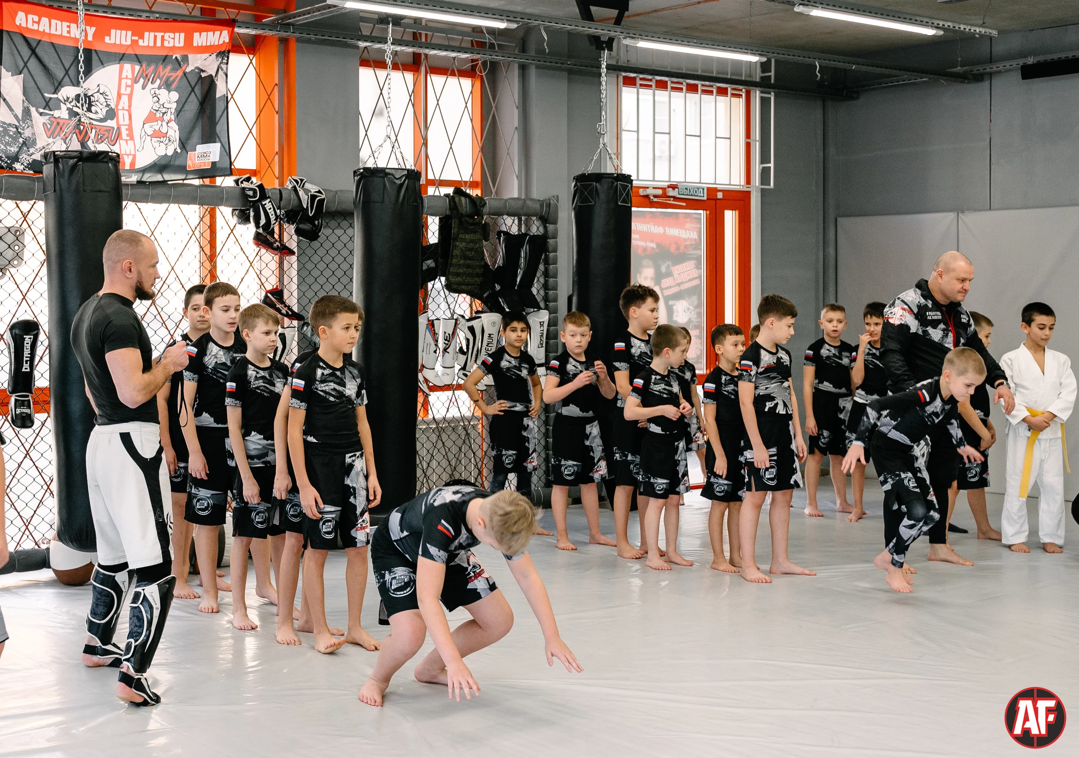 Exterior or interior of FIGHTING ACADEMY. Клуб братьев Лапшиных