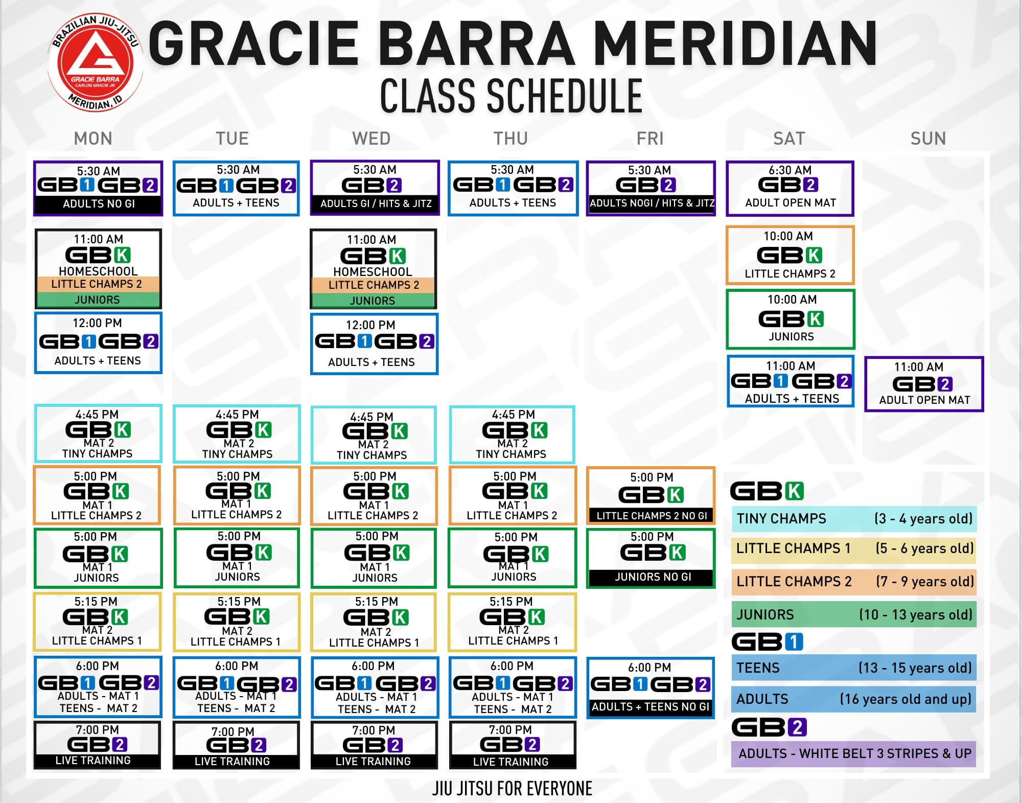Exterior or interior of Gracie Barra Meridian Brazilian Jiu Jitsu and Self Defense